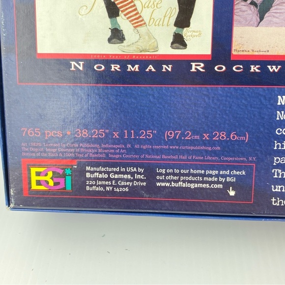 Panoramic Puzzle Norman Rockwell Baseball Jigsaw Puzzle 765 pieces - Picture 7 of 8
